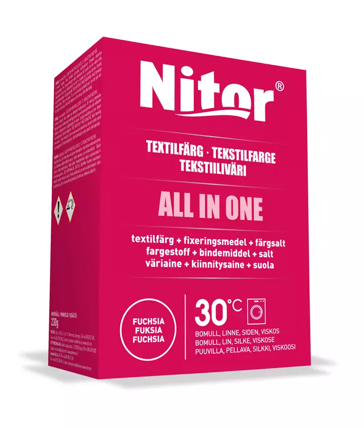 Nitor Tekstiiliväri All in one fuchsia - Konetekstiilivärit - 3045206157049 - 1