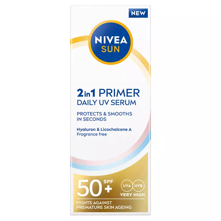 Nivea 2in1 Primer UV serum SPF50 30ml - Aurinkorasvat ja itseruskettavat - 4006000128689 - 1