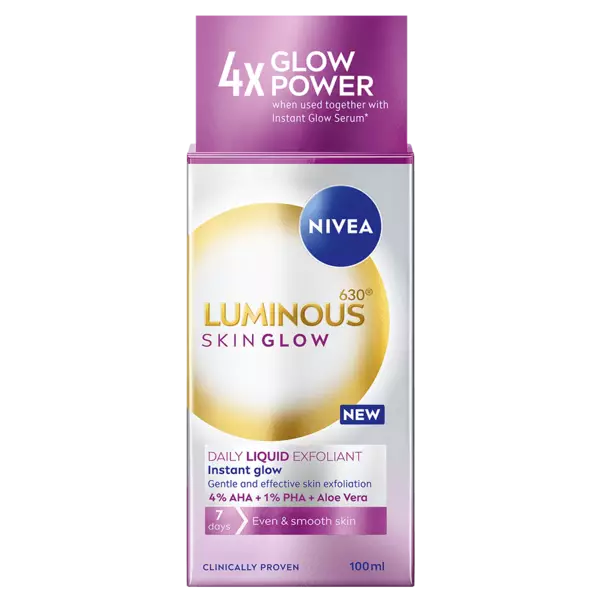 NIVEA Luminous630 Skin Glow Daily Liquid Exfoliant kuoriva hoitoneste 100ml - Kasvoseerumit - 4006000177779 - 1