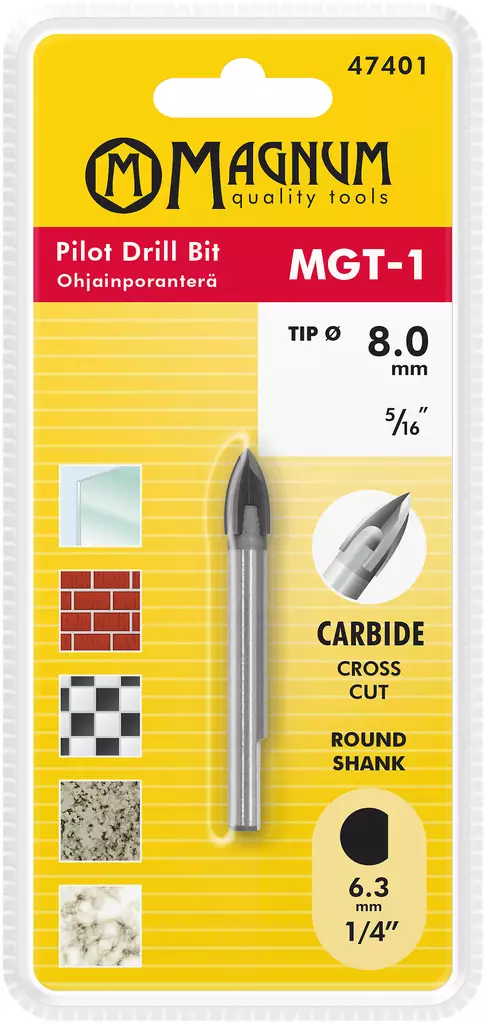 Ohjainporanterä timanttisahoille 1/4" - Kivi- ja betoniporanterät - 6418868474019 - 1