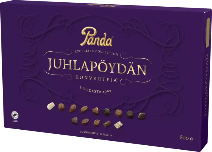 Panda Juhlapöydänkonvehteja 800G - Joulumakeiset - 6412500014359 - 2