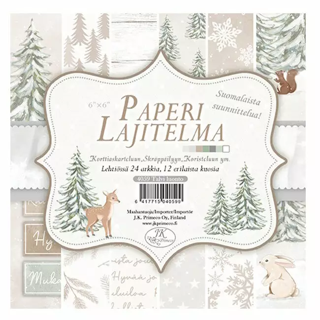 Paperilajitelma 6x6 Talvi luonto - Askartelupaperit ja huovat - 6417715040599 - 1