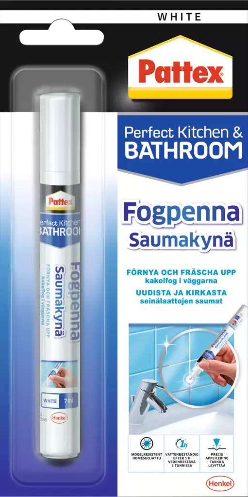 Pattex saumakynä valkoinen 7ml - Silikonit ja akryylit - 7332531070089 - 1