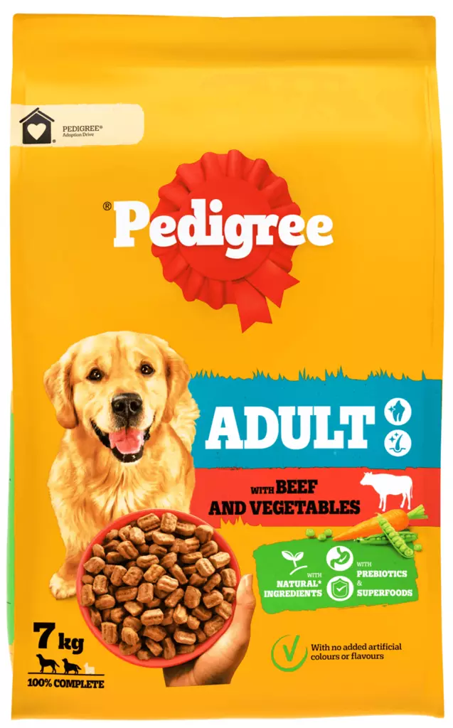 Pedigree Adult Härkää ja kasviksia 7kg - Koiran kuivaruoat - 4008429163579 - 1