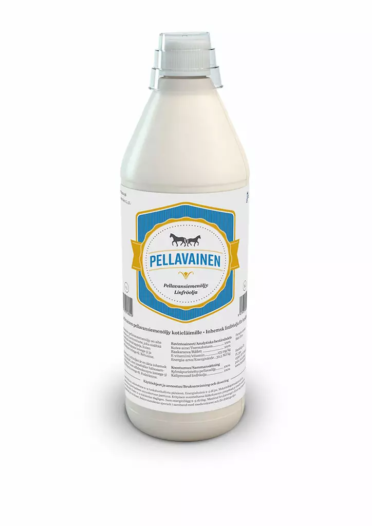 Pellavainen Rehupellavaöljy 1L - Hevosten vitamiinit - 6417972180519 - 1