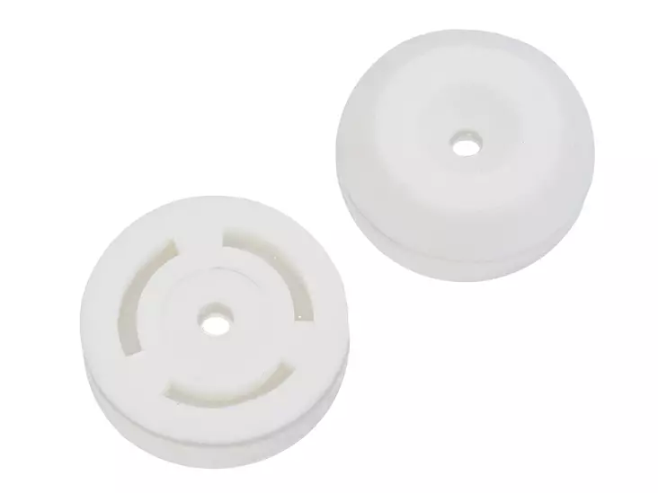 Pisla ovenpysäytin 12mm/Ø 30mm 2kpl muovi/valkoinen - Ovenkahvat ja helat - 6414675040959 - 1