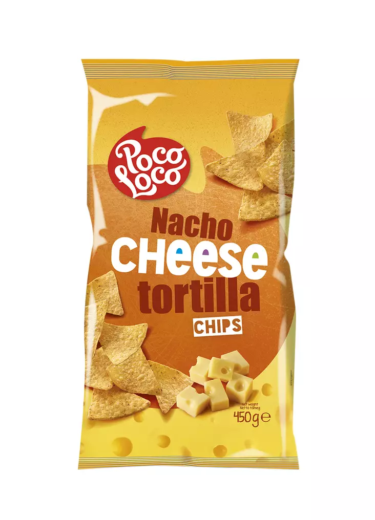 Poco loco nacho cheese tortilla 450g - Sipsit - 5412514222239 - 1