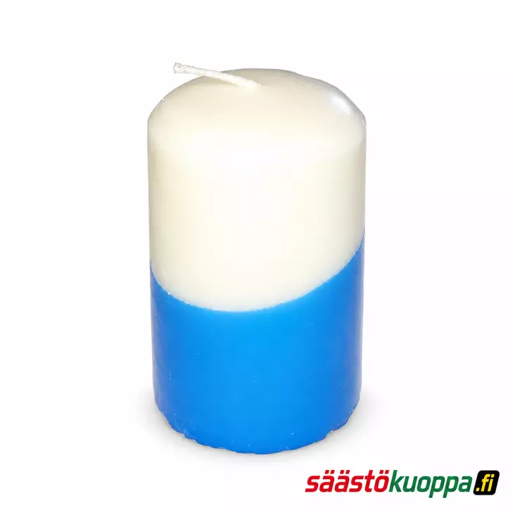 Pöytäkynttilä sinivalkoinen 5x8cm - Pöytäkynttilät - 4740302000549 - 1