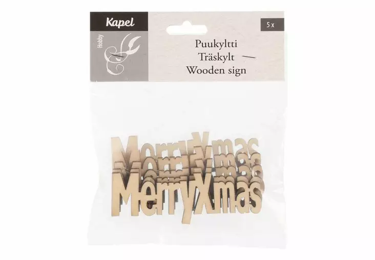 Puukyltti Merry Xmas 5kplL - Jouluaskartelu - 6410413222359 - 1