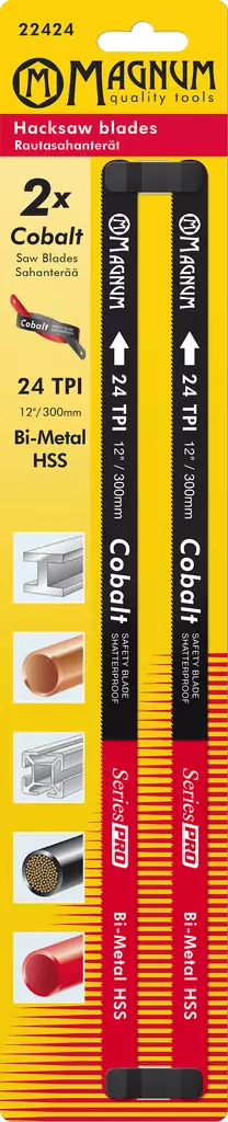 Rautasahanterä 2kpl Cobalt 24T - Sahanterät - 6418868224249 - 1