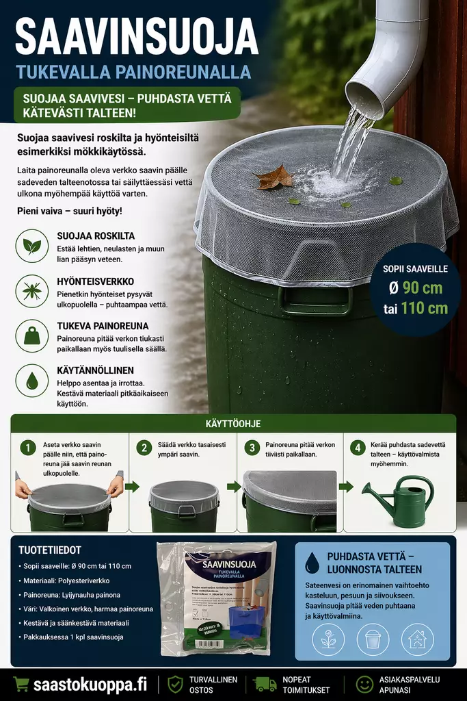 Saavinsuoja painoreunalla 90/110cm - Saavit,  pesuvadit ja jakkarat - 6438159097819 - 1