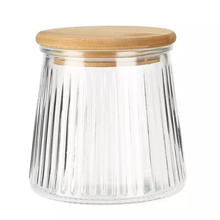 Säilytyspurkki puukansi 680 ml - Lasipullot ja -purkit - 8720573906739 - 1