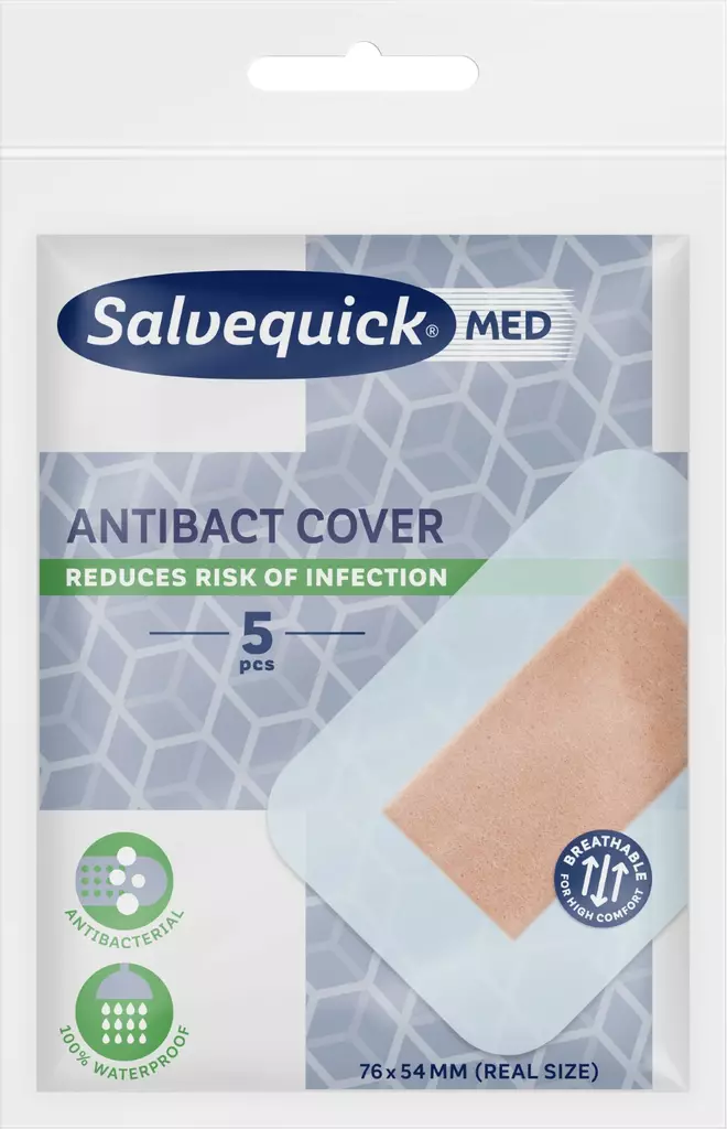 Salvequick MED Antibact cover laastari - Desifiointi ja laastarit - 7310616582269 - 1