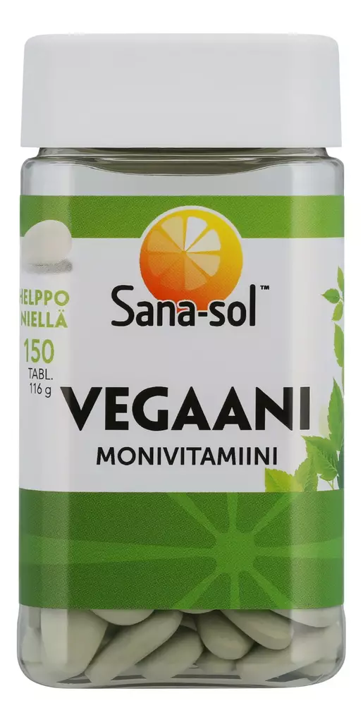 Sana-sol monivitamiini 150kpl vegaani - Vitamiinit ja mineraalit - 5702071382799 - 1