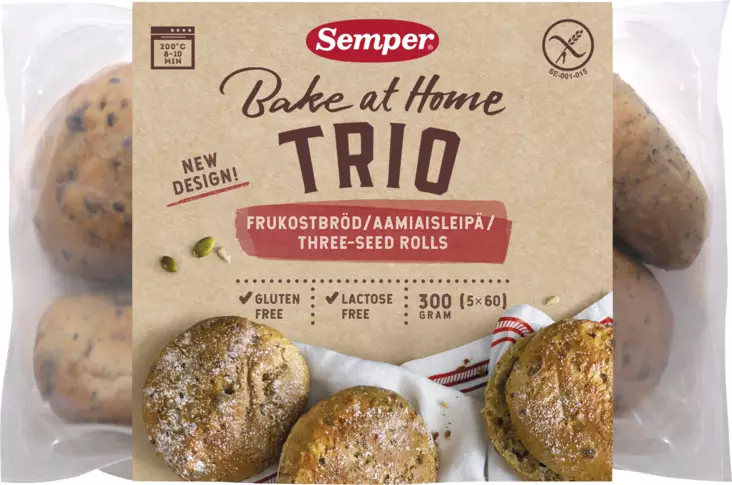 SEMPER TRIO AAMIAISLEIPÄ 5X60G - Kissat - 7312170056309 - 1