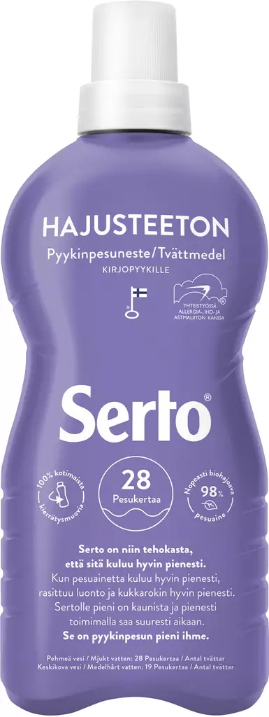 Serto Hajusteeton pyykinpesuneste 750ml - Pyykinpesu- ja huuhteluaineet - 6417964578409 - 1