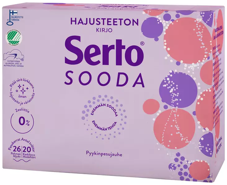 Serto pyykinpesujauhe kirjo 890g - Pyykinpesu- ja huuhteluaineet - 6417964581379 - 1