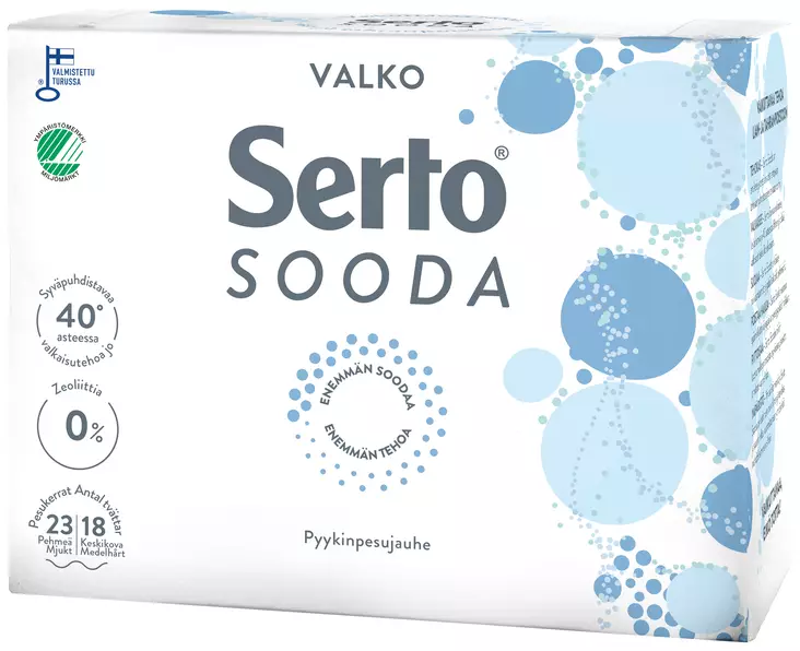 Serto Sooda Valko Pyykinpesujauhe - Tahranpoistoaineet - 6417964581409 - 1