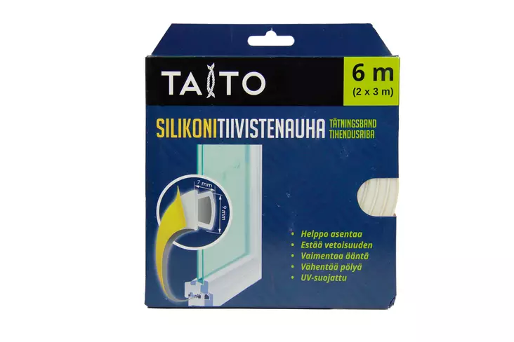 Silikontiivistenauha valkoinen O 2x3m - Ovi- ja ikkunatiivisteet - 6416096205719 - 1