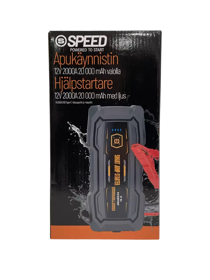 Speed apukäynnistin 12v 2000A 20000mAh - Apukäynnistimet ja käynnistyskaapelit - 6438168118819 - 1