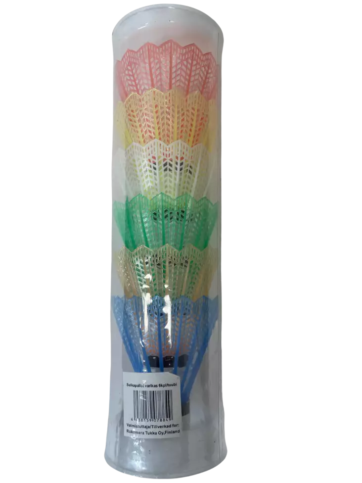 Sulkapallot värikkäät 6 kpl - Kesäurheilu - 6438159078849 - 1