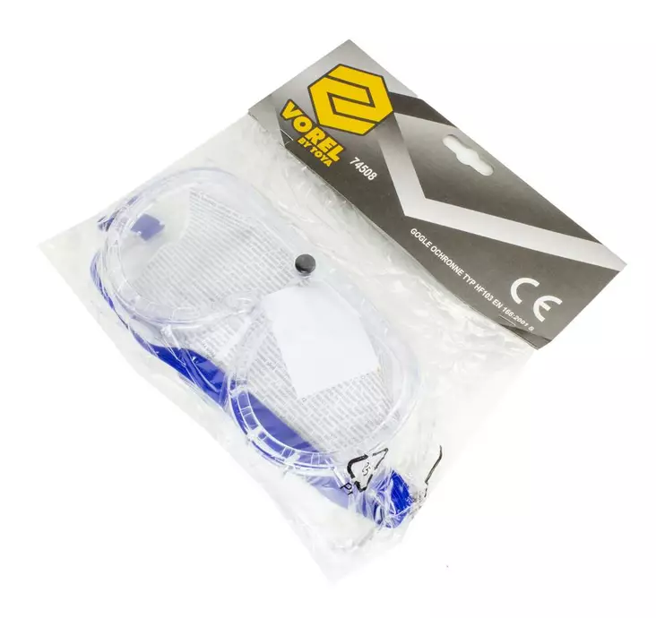 Suojalasit Vorel HF-103-3, kirkas, maskimalli - Henkilösuojaimet - 5906083745089 - 1