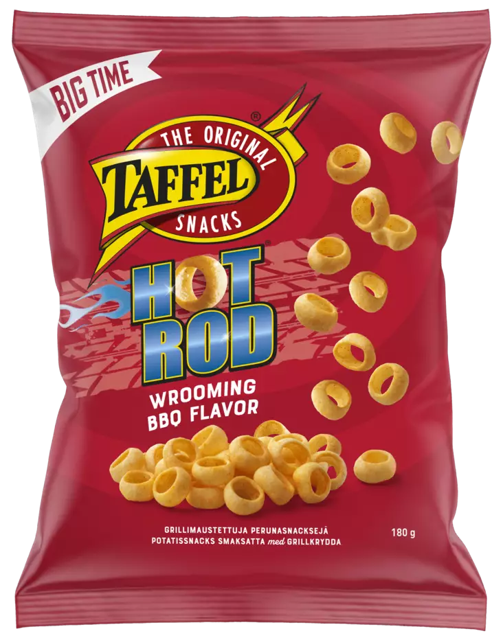 Taffel Hot Rod 180g - Sipsit, snacksit ja pähkinät - 6410380049799 - 1