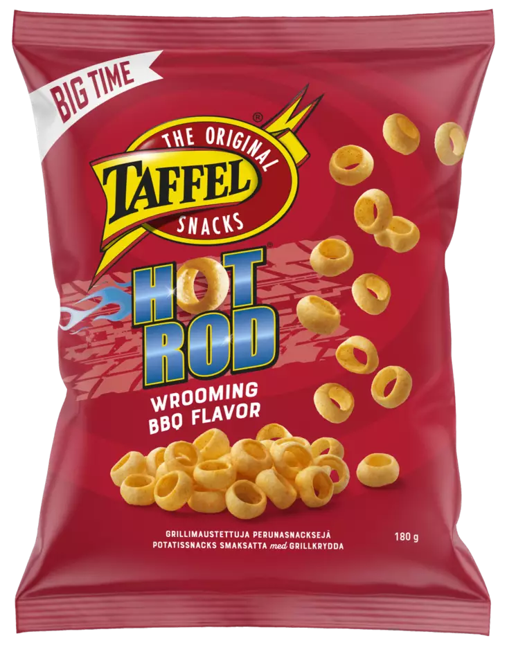 Taffel Hot Rod 180g - Sipsit, snacksit ja pähkinät - 6410380049799 - 1