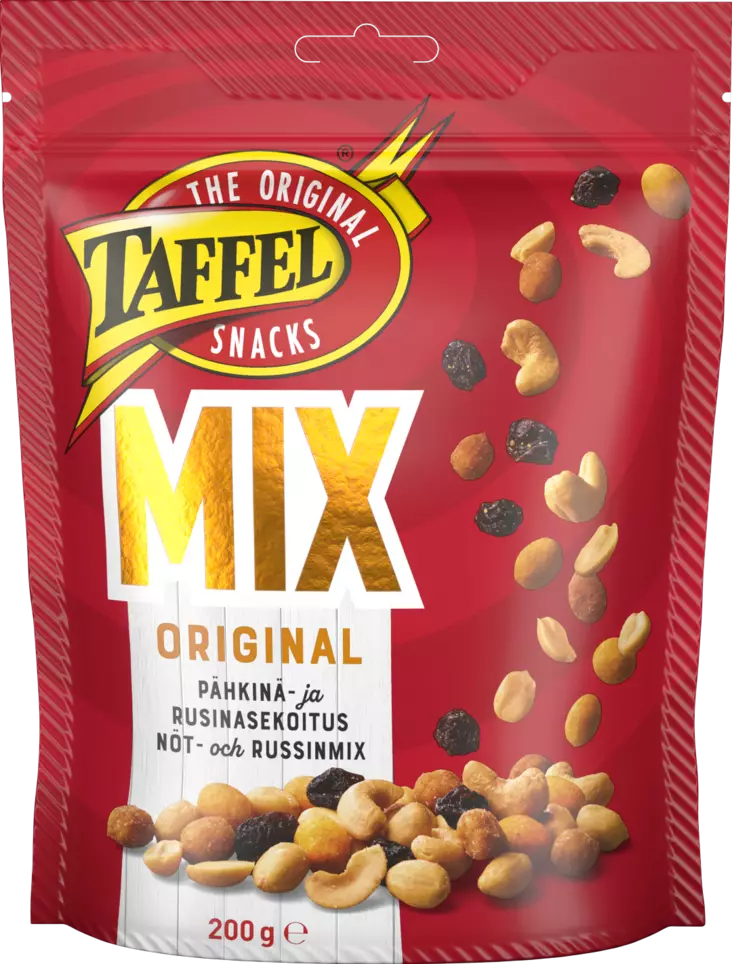 Taffel Mix original pähkinä/rusinasekoit - Pähkinät ja kuivatut hedelmät - 6410380044909 - 1