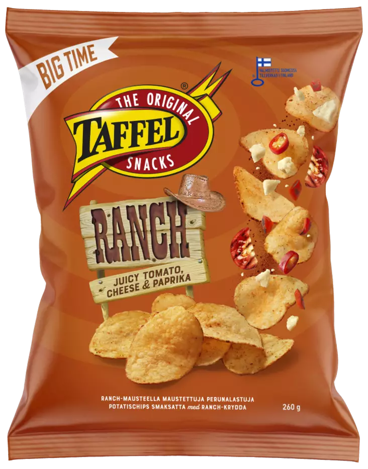Taffel Ranch juicy tomato cheese &paprik - Sipsit - 6410380041779 - 1