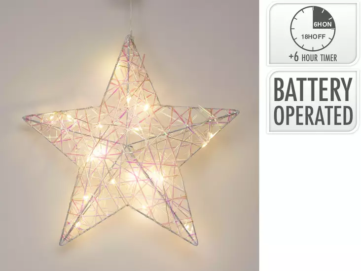 Tähtivalo 30cm led valkoinen - Jouluvalot - 8721037684729 - 1