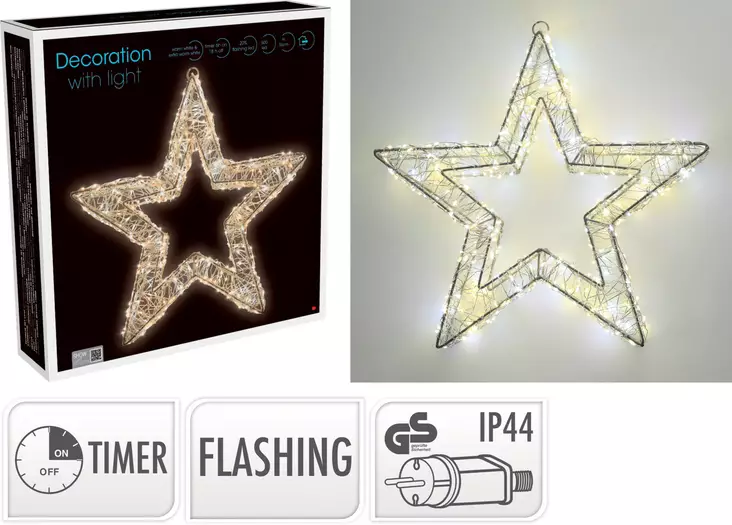 Tähtivalo led500 38cm taupe - Jouluvalot - 8721461013379 - 1