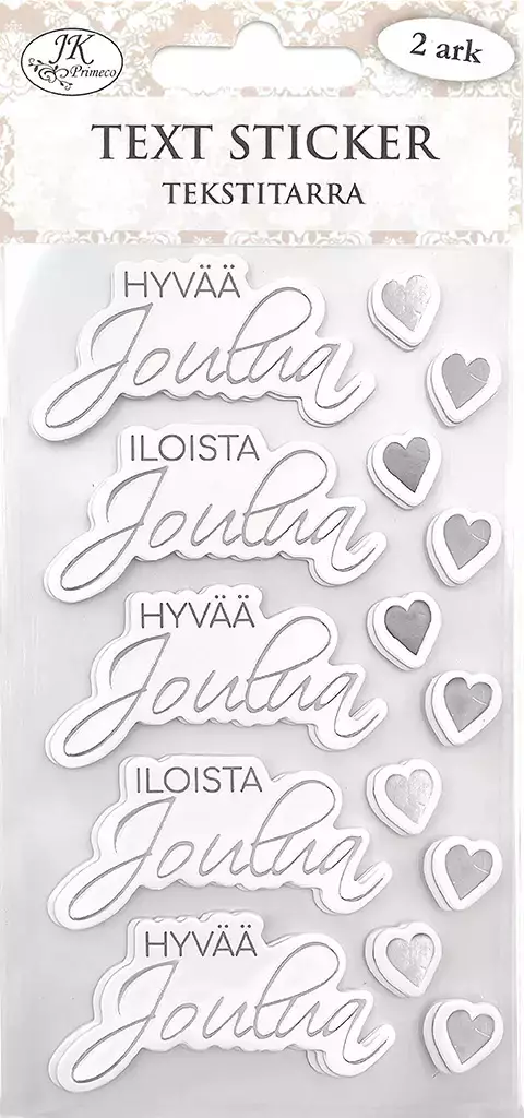 Tekstitarra Jouluteksti hopea - Tarrat - 6417715090259 - 1