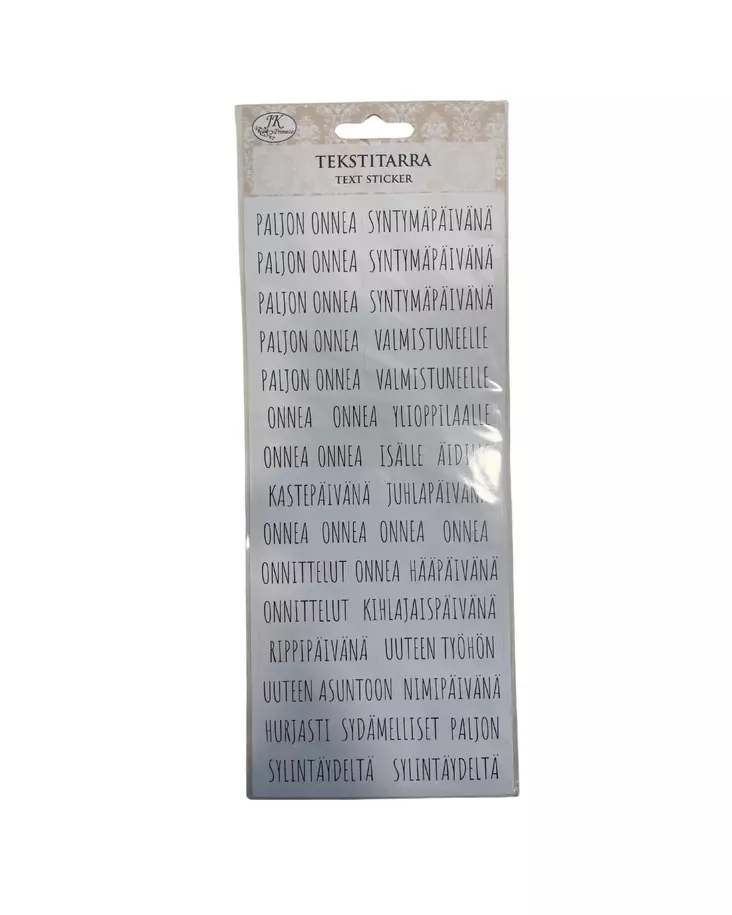 Tekstitarra Onnittelut - Tarrat - 6417715026449 - 1