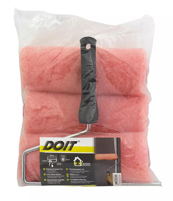 Telasetti roosa 250mm 4-os. - Maalaustelatelat ja jatkovarret - 4013307526209 - 1