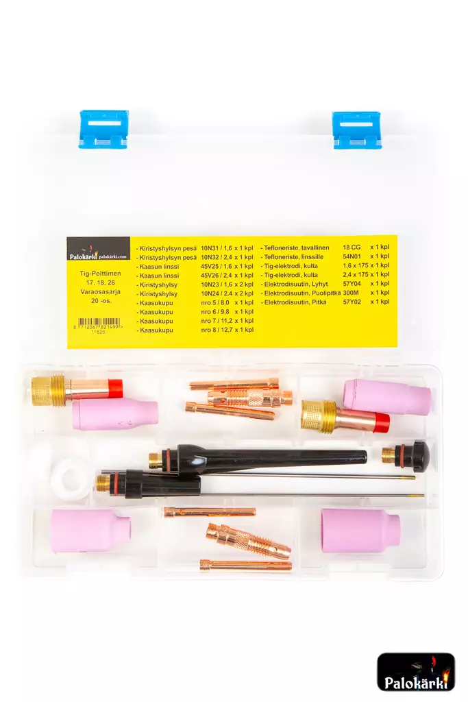 Tig-Polttimen 17-18-26 varaosasarja - Hitsaustarvikkeet ja työkalut - 8712067821499 - 1