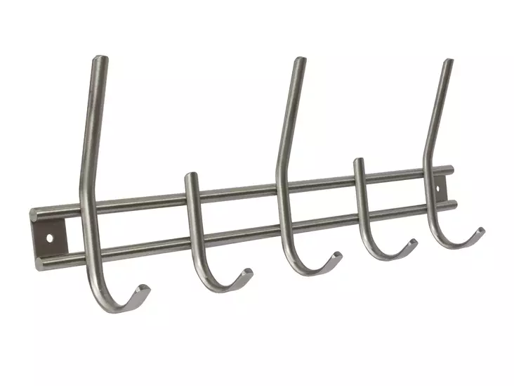 Vaatenaulakko 5-koukkua 380mm RST - Koukut ja naulakot - 6414675118139 - 1