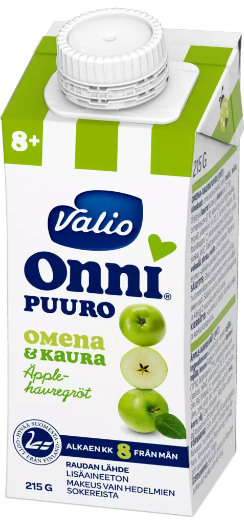 Valio Onni omena-kaurapuuro 215g 8kk - Lasten ruoka ja juoma - 6408430049349 - 1