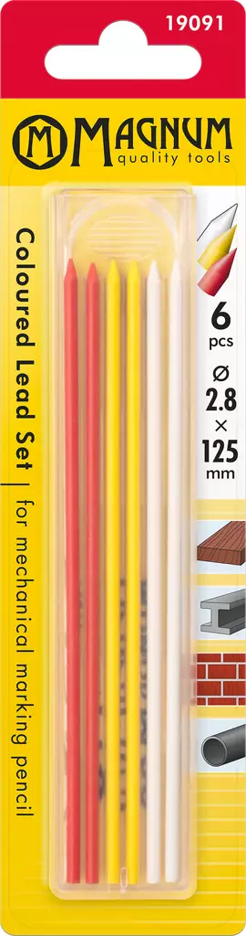 Värilliset lyijyt merkintäkynään 6kpl - Merkkausvälineet - 6418868190919 - 1