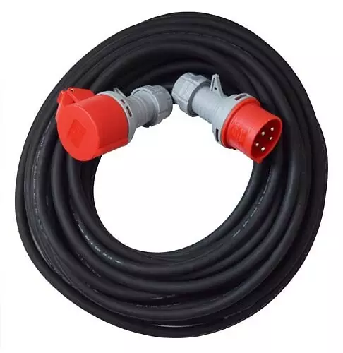 Voimavirta jatkojohto 16A 20m 5x2,5mm² vaihdevaihtimella - Voimavirta jatkojohdot - 6438140275219 - 1