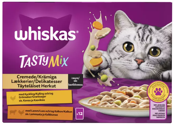 Whiskas 1+ Tasty Mix Täyteläiset herkut - Kissan märkäruoat - 4008429157059 - 1