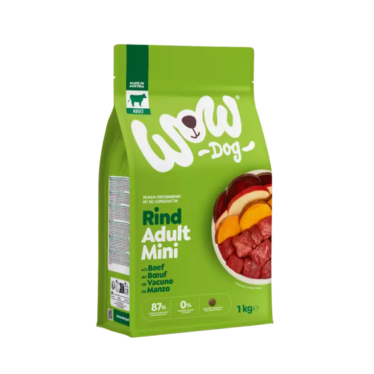 WOW Dog Minis Adult nautaa 1kg - Koiran kuivaruoat - 9120134040589 - 1
