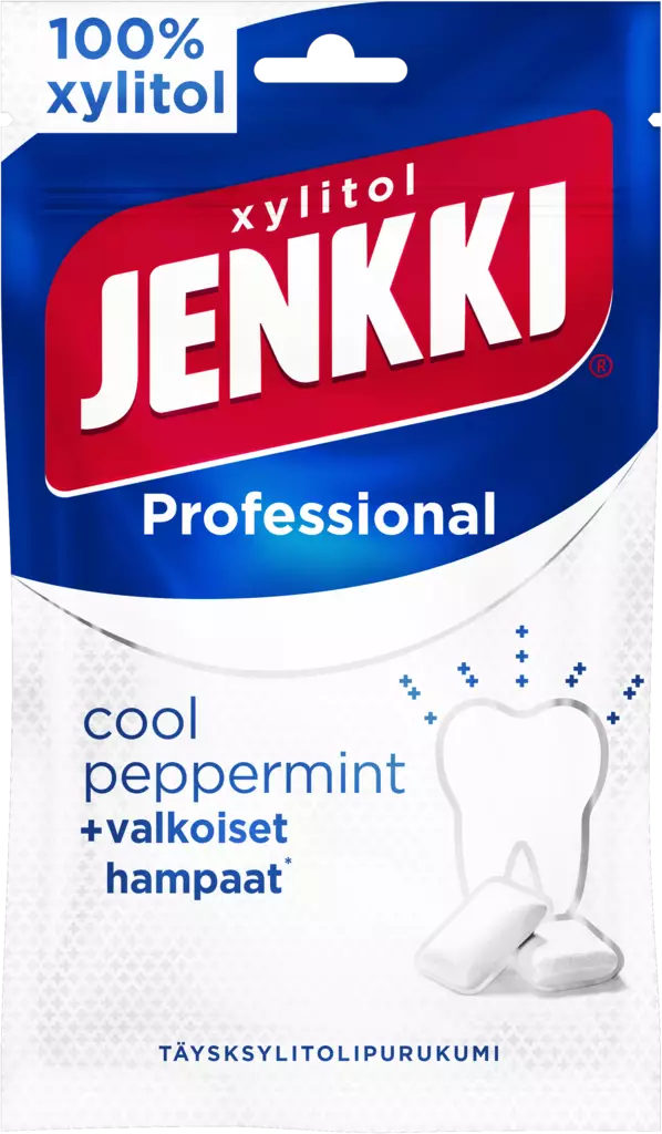 Xylitol JENKKI Prof. cool peppermint 80g - Purukumit - 6420256015179 - 1
